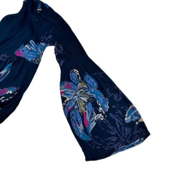 Free People | Blue Floral Tunic Top Sz S - Picture 12 of 14